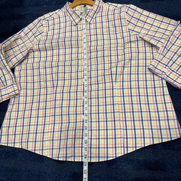 L.L. Bean Women’s 2X Plaid Button Down Shirt Wrinkle Free Top - Picture 10 of 11